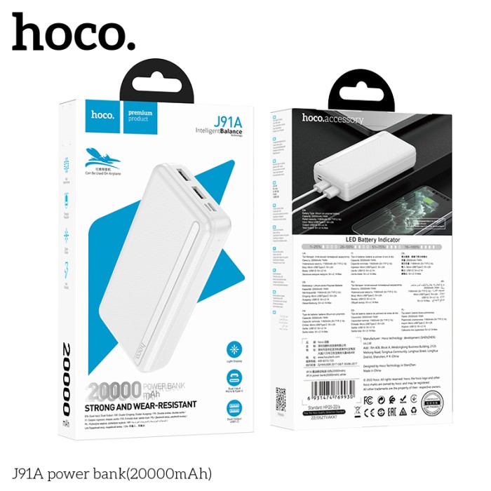 Pin dự phòng Hoco J91A - 20000mah