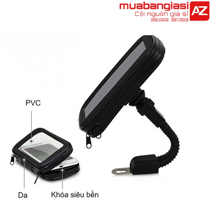 Kẹp điện thoại gắn xe máy chống nước size S 4.7inch