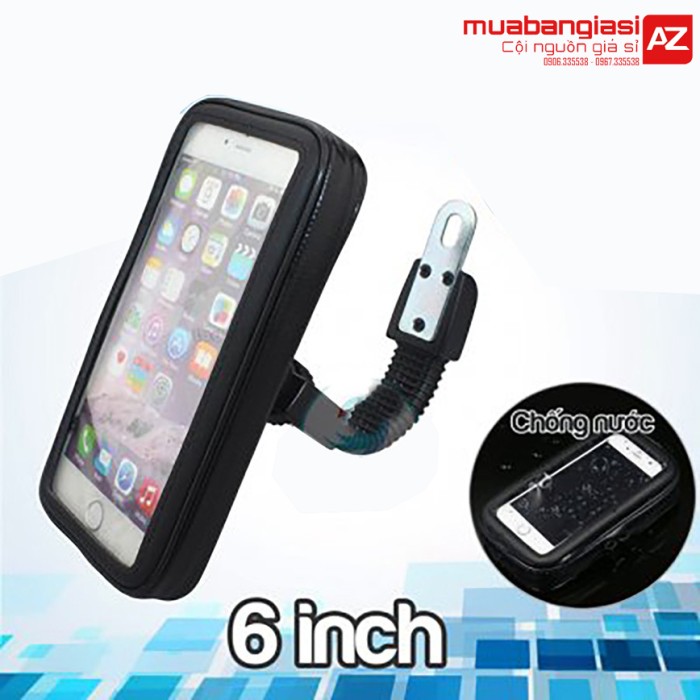 Kẹp điện thoại gắn xe máy chống nước size L 6inch