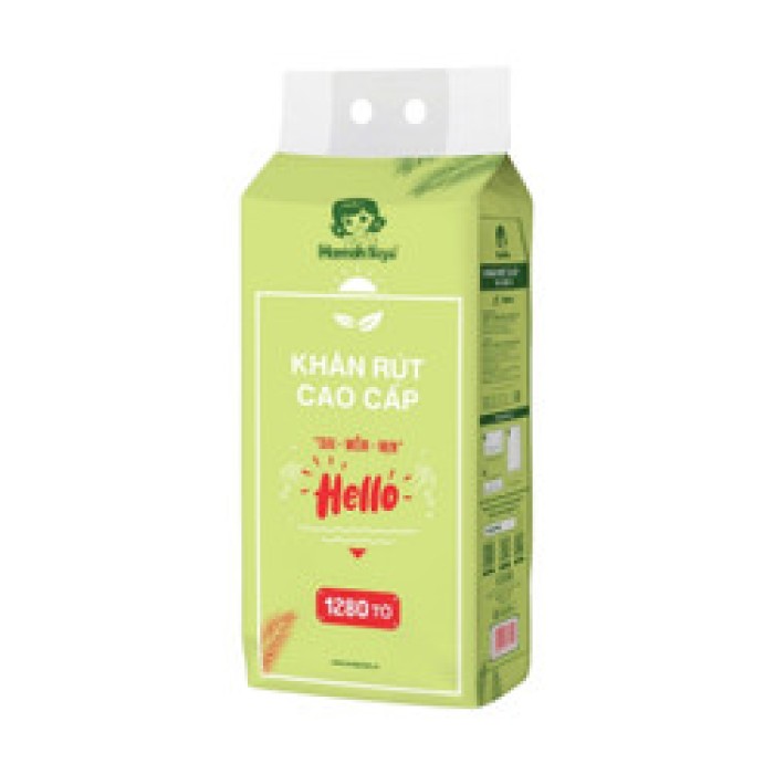 Khăn giấy rút treo Hannah-Seyo xanh 1280 tờ