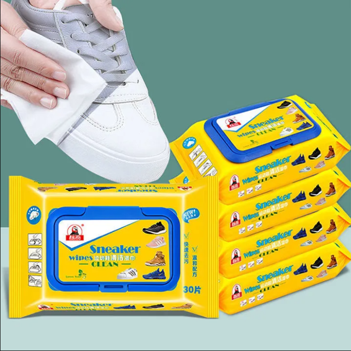 Khăn giấy ướt lau giày KOREA SNEAKER WIPES vỏ vàng - 80 tờ ( T96 )