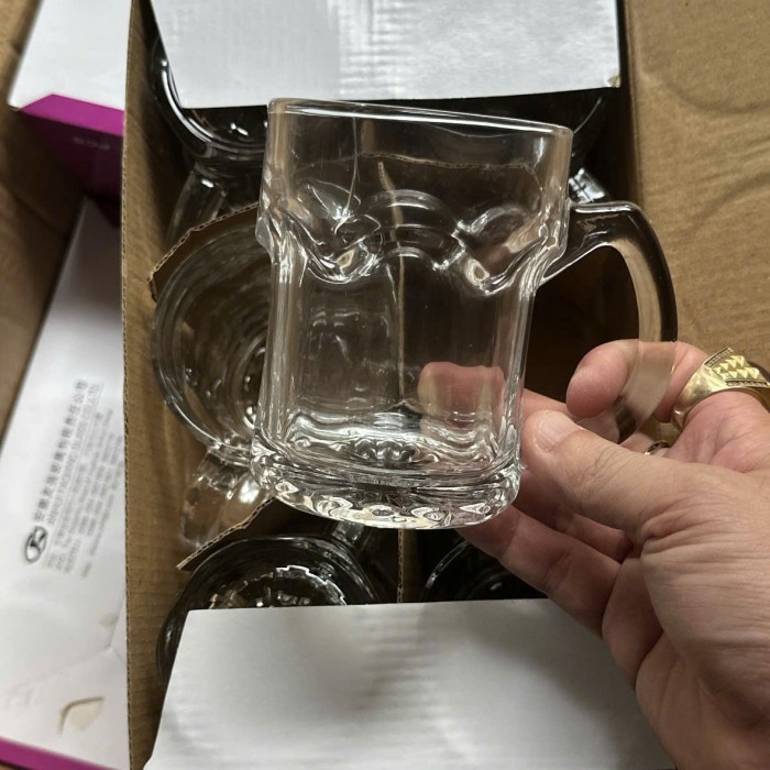 Bộ 6 ly thuỷ tinh uống bia có quai P105 (T8 )