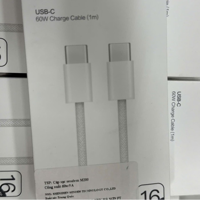 Cáp sạc 60w Sendem M200 cổng typec ra typec