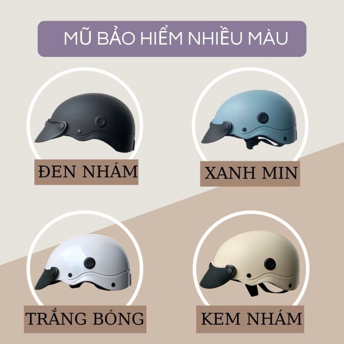 Nón bảo hiểm 1/2 chính hãng Napoli ( full vat )