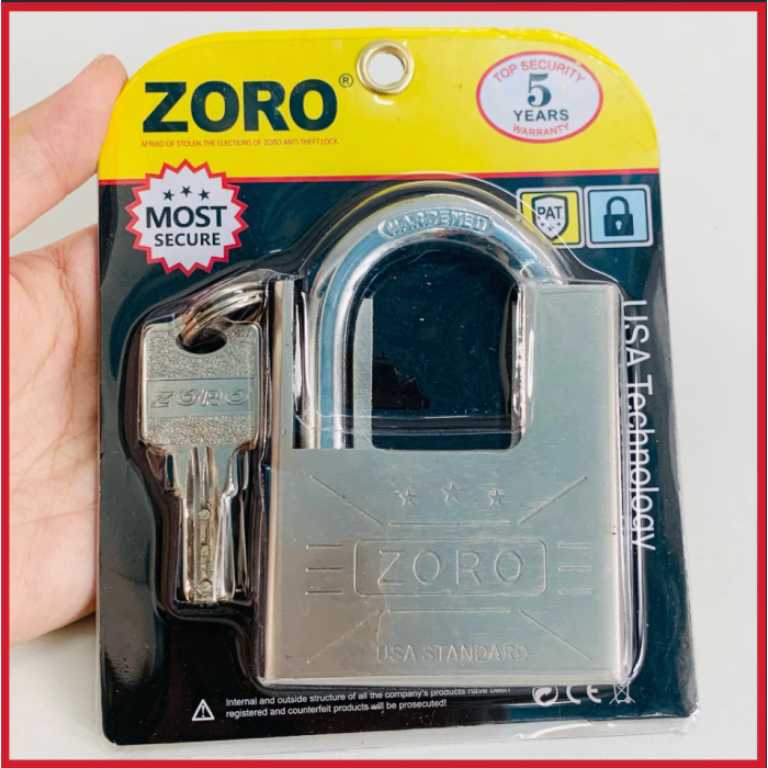 Ổ khoá ZORO 7 phân Chìa muỗng - CHỐNG CẮT