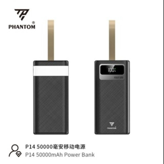 Pin dự phòng 22.5w 50000mah Phantom P14 ( 7 cổng sạc, kèm 2 dây )