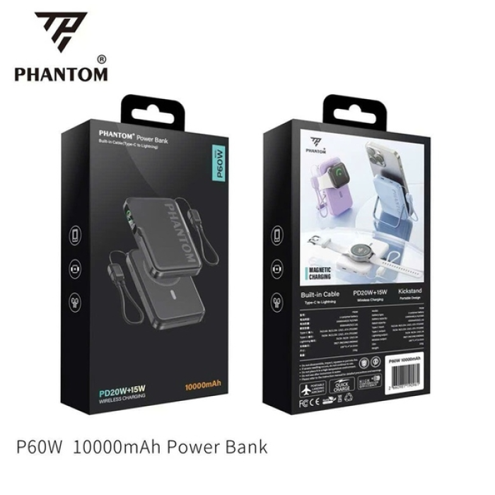 Pin dự phòng magsafe Phantom P60w 10.000mah