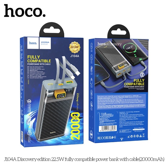 Pin dự phòng chính hãng Hoco 22,5w J104A 20000mah