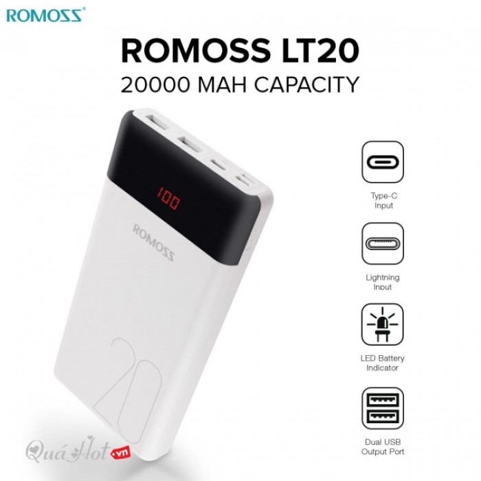 Pin dự phòng Romoss 20000mah LT20