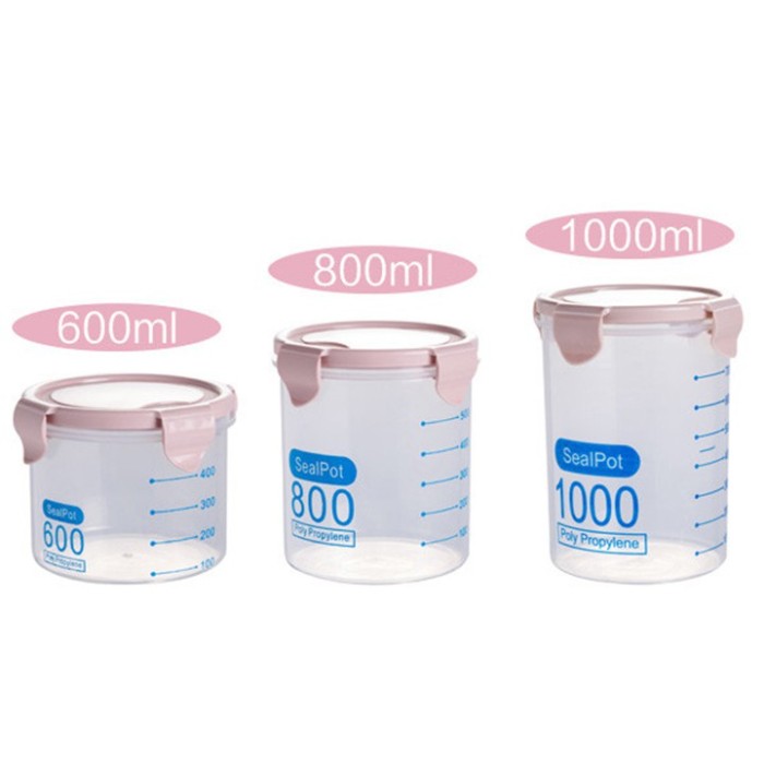 Bộ 3 hũ hộp nhựa (3 size 600ml, 800m, 1000ml )