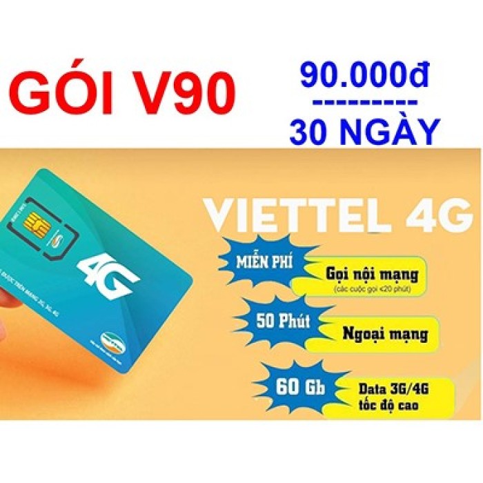 Sim Viettel V90 ( 60Gb / Tháng )