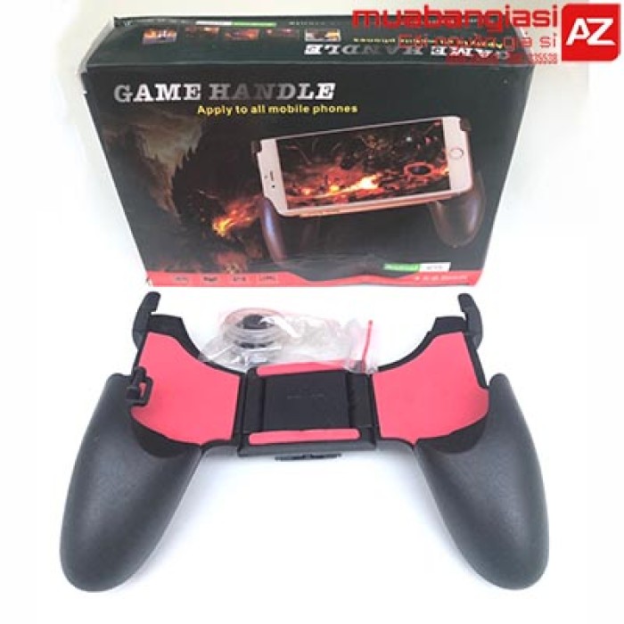 Tay game 4in1 Handle gấp gọn có NÚT - ĐỎ