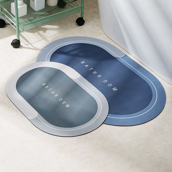 Thảm chùi chân siêu thấm nước silicone Oval