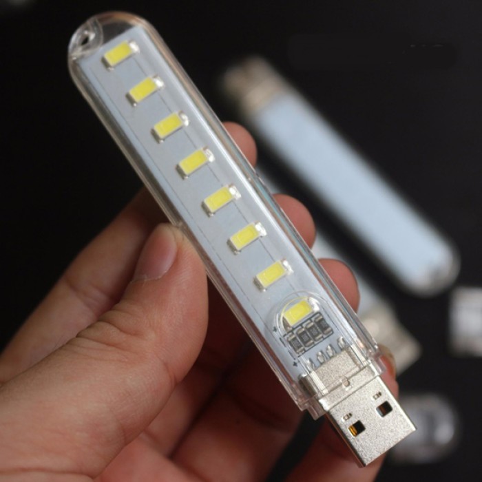 Thanh đèn led 8 bóng cắm cổng usb