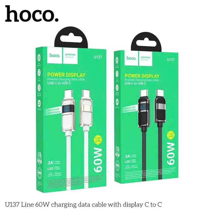 Cáp sạc 60w Hoco U137 Typec ra Typec