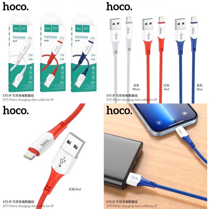 Cáp sạc Hoco X70 iphone 