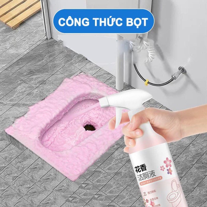 Chai xịt tẩy rửa khửi mùi nhà vệ sinh - xịt hoa đào hồng