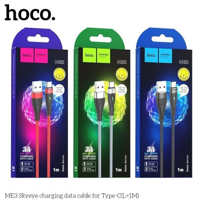 Cáp sạc Hoco có đèn ME3 cổng TypeC - 1m