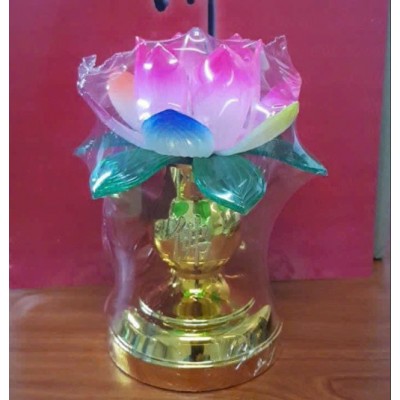 Đèn hoa sen để bàn thờ size TRUNG 12cm bán theo cặp 2 cái