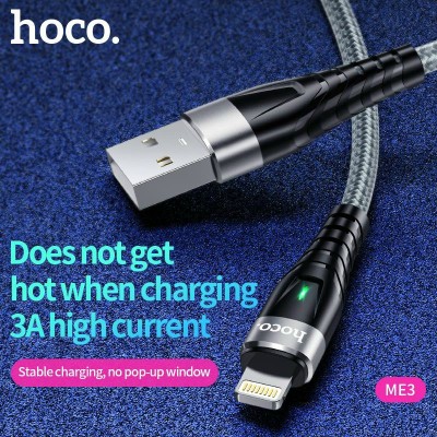 Cáp sạc Hoco có đèn ME3 cổng Iphone - 2m